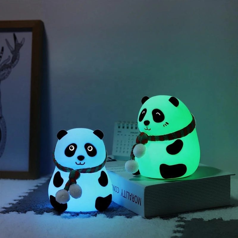 Bluejw Panda Night Light, Silicone 3D Night Lights for Kids, Cute Animal Lamp, Rechargeable Nursery Nightlight - Image 4